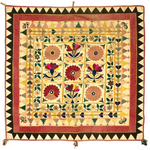 Beautiful Vintage Hand Embroidered Cotton Suzani