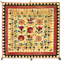 Beautiful Vintage Hand Embroidered Cotton Suzani