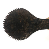 Primitive Old Wooden Stool with Iron Handle