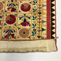 Beautiful Vintage Hand Embroidered Cotton Suzani