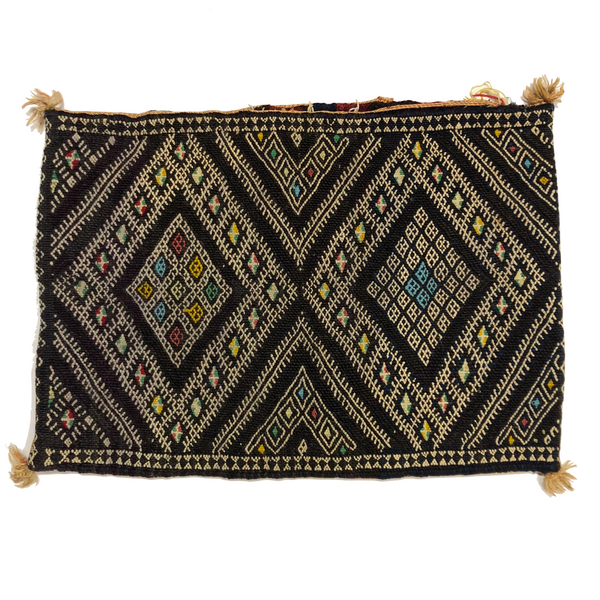 Middle Eastern or Moroccan Vintage Kilim Pillow Cover / Camel Saddle Bag