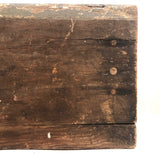 Primitive Old Wooden Stool with Iron Handle