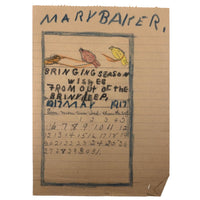 Mary Baker's May 1917 Calendar with Season Wishes from Out of the Briny Deep!