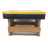 Super, Much Loved Red, Yellow and Blue Slatted Stool