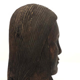 Beautiful, Sensitively Carved Wooden Bust, Presumed Native American or Inuit