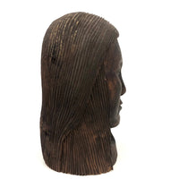 Beautiful, Sensitively Carved Wooden Bust, Presumed Native American or Inuit