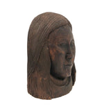 Beautiful, Sensitively Carved Wooden Bust, Presumed Native American or Inuit