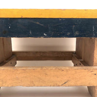 Super, Much Loved Red, Yellow and Blue Slatted Stool
