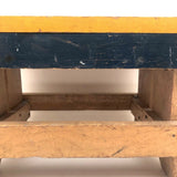 Super, Much Loved Red, Yellow and Blue Slatted Stool