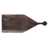 Primitive Old Wooden Stool with Iron Handle