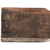 Primitive Old Wooden Stool with Iron Handle