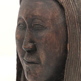 Beautiful, Sensitively Carved Wooden Bust, Presumed Native American or Inuit