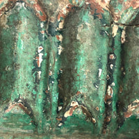 Gorgeous Antique Green Painted Carved Architectural Molding - 41 Inches