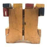 Super, Much Loved Red, Yellow and Blue Slatted Stool