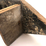 Primitive Old Wooden Stool with Iron Handle