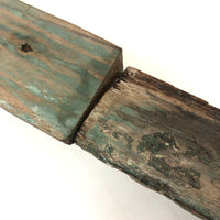 Gorgeous Antique Green Painted Carved Architectural Molding - 41 Inches