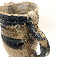Crusty, Drippy "Ugly"  Signed Stoneware Pitcher