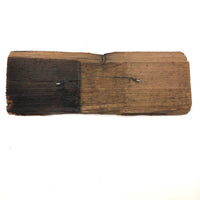 Wonderful Antique Painted Wood Fragment with Birds in a Row
