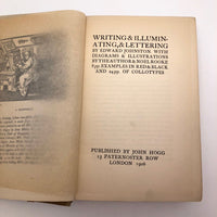 Artistic Crafts Series: Writing & Illuminating & Lettering, Edward Johnston, First Edition