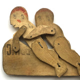 Erotic Mechanical Folk Art Wooden Toy