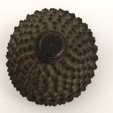 Antique Carved Wood Durian Shaped Box with Interior Lacquer and Gilding