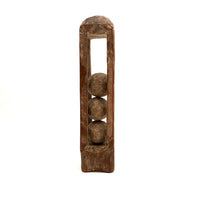 Antique Three Balls in Cage Carved Whimsy with Nice Details