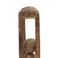 Antique Three Balls in Cage Carved Whimsy with Nice Details