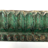 Gorgeous Antique Green Painted Carved Architectural Molding - 41 Inches