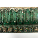 Gorgeous Antique Green Painted Carved Architectural Molding - 41 Inches