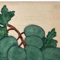 Hand-Painted Watercolor Postcard Of Grapes (or Olives?)