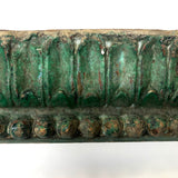 Gorgeous Antique Green Painted Carved Architectural Molding - 41 Inches