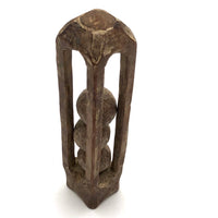 Antique Three Balls in Cage Carved Whimsy with Nice Details