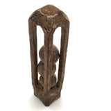 Antique Three Balls in Cage Carved Whimsy with Nice Details