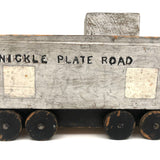 "Nickle" Plate Road Caboose, Old Folk Art Model Train Car
