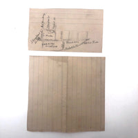 Willis Hutchinson 1883 Pair of Maps of Home Town + Note