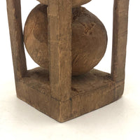 Chunky Antique Two Balls in Cage Folk Art Whimsy with Tobacco Tags