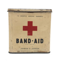 Rare C. 1940 J&J Red Cross Band-Aid Tin