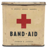 Rare C. 1940 J&J Red Cross Band-Aid Tin