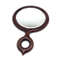 Shaker Style Antique Beveled Glass Mirror with Pointed Loop Handle