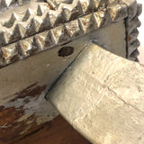 Amazing Old Silver Painted Chip Carved Tramp Art Shrine