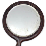 Shaker Style Antique Beveled Glass Mirror with Pointed Loop Handle