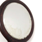 Shaker Style Antique Beveled Glass Mirror with Pointed Loop Handle