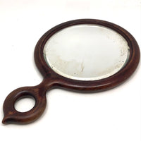 Shaker Style Antique Beveled Glass Mirror with Pointed Loop Handle
