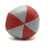 Beautiful Antique Pieced Oil Cloth Toy Ball