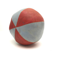 Beautiful Antique Pieced Oil Cloth Toy Ball