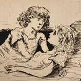 Hand-drawn Pen and Ink 'I so hope you feel better' 1906 Postcard