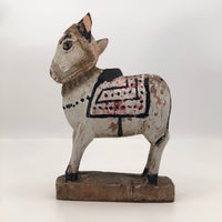 Antique Painted Wooden Indian Hindu Bull (Nandi)