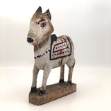 Antique Painted Wooden Indian Hindu Bull (Nandi)