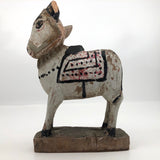 Antique Painted Wooden Indian Hindu Bull (Nandi)