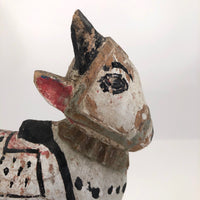 Antique Painted Wooden Indian Hindu Bull (Nandi)